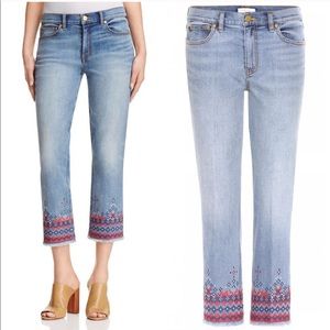 Tory Burch Myers Embroidered Jeans